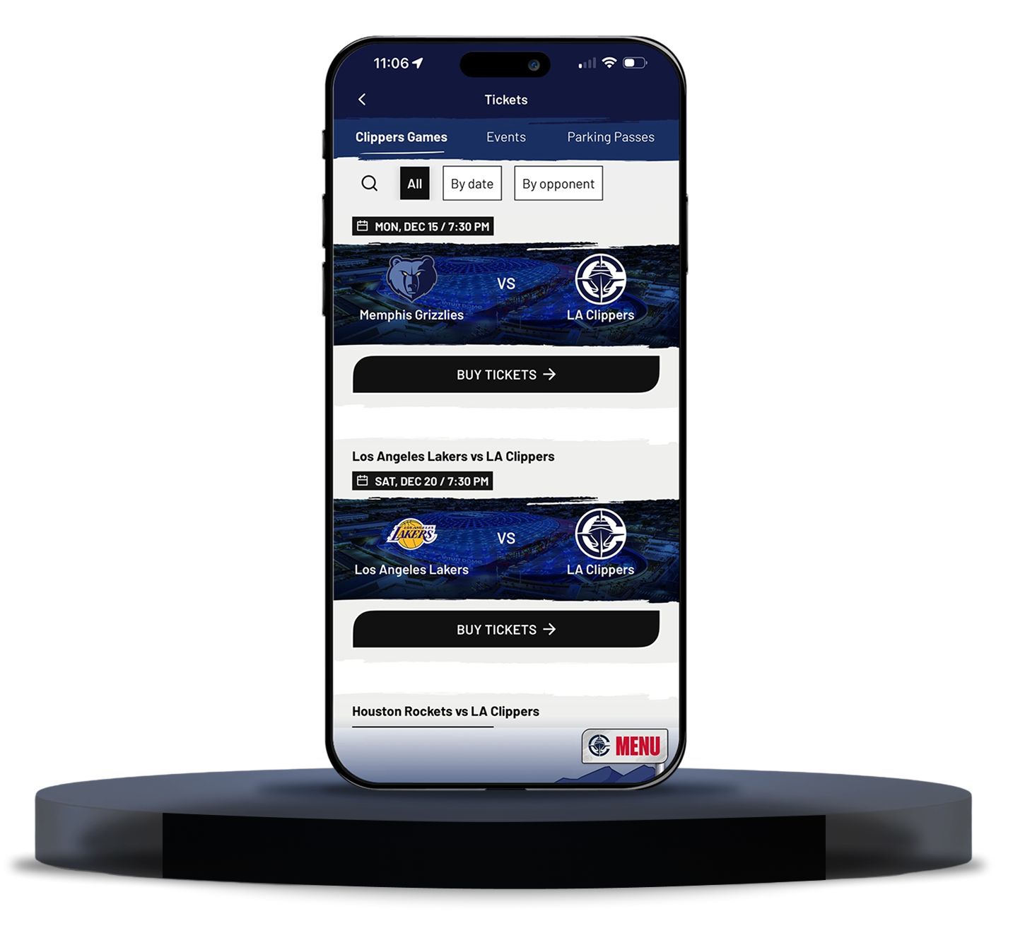 LA Clippers app redesign